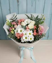 Букет цветов из:  Розы, Лизиантусы и Хризантемы #REPLACE_PRED# Бокино