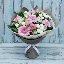 Букет цветов из:  Герберы, Альстромерии и Хризантемы в Бокино