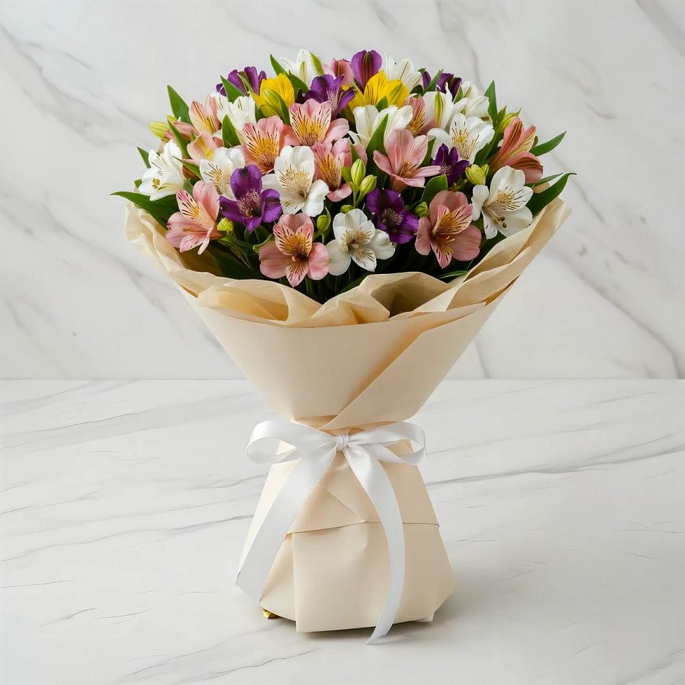 Букет цветов из: Альстромерии в Бокино