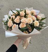 Букет Кремовые розы Латте в Бокино