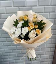 Букет цветов из:  Розы и Хризантемы #REPLACE_PRED# Бокино