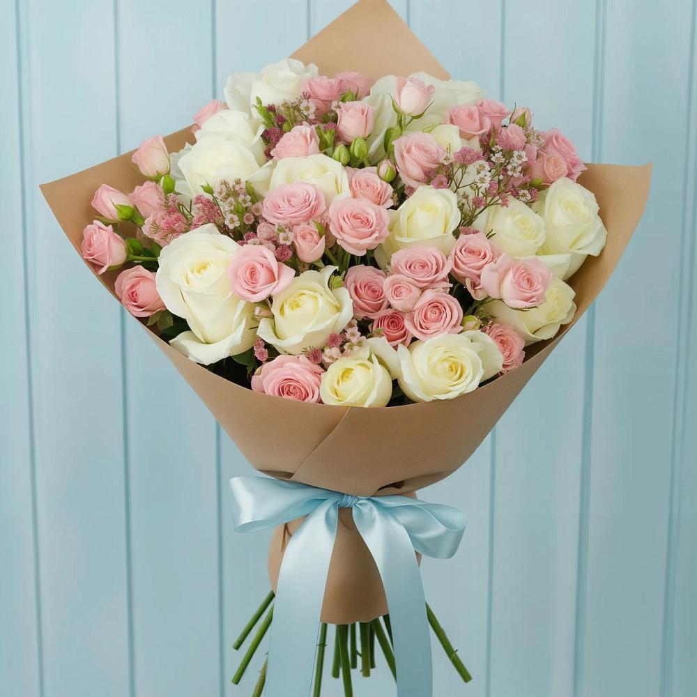 Букет цветов из: Розы в Бокино