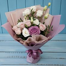 Букет цветов из:  Розы и Лизиантусы #REPLACE_PRED# Бокино