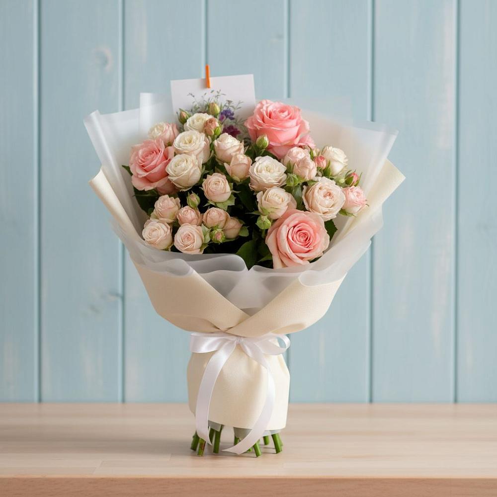 Букет цветов из: Розы в Бокино