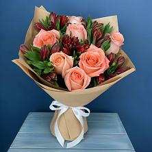 Букет цветов из:  Розы и Альстромерии в Бокино