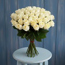 Букет 51 Белая роза Эдлесс Лав в Бокино