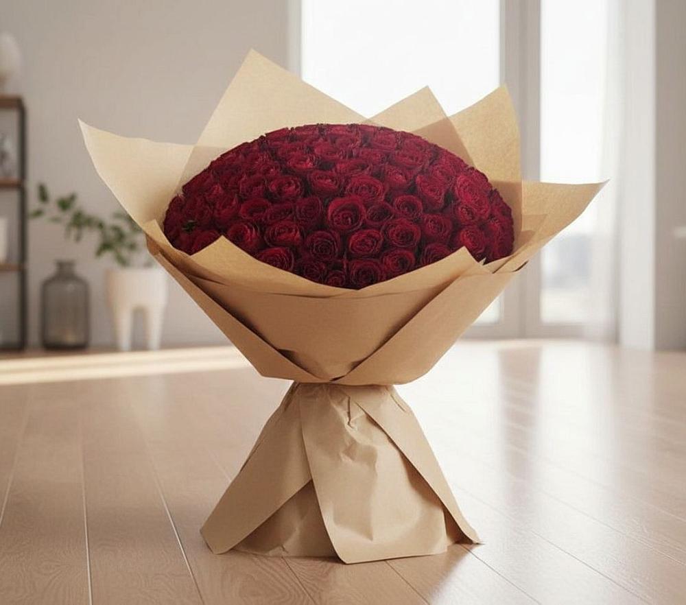 Букет 101 Красная роза в Бокино