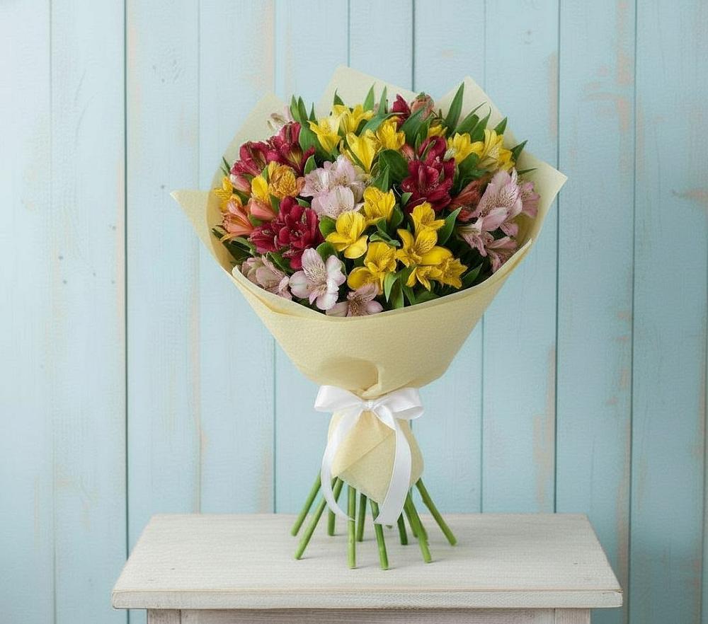 Букет цветов из: Альстромерии в Бокино