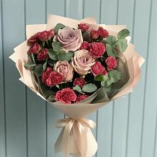 Букет цветов из:  Гвоздики и Розы в Бокино