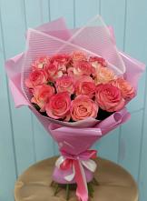 Букет 15 Розовых роз Равель #REPLACE_PRED# Бокино