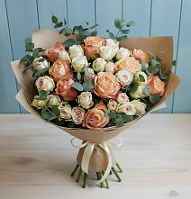 Букет цветов из:  Альстромерии и Розы в Бокино
