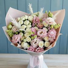 Букет цветов из:  Альстромерии и Розы #REPLACE_PRED# Бокино