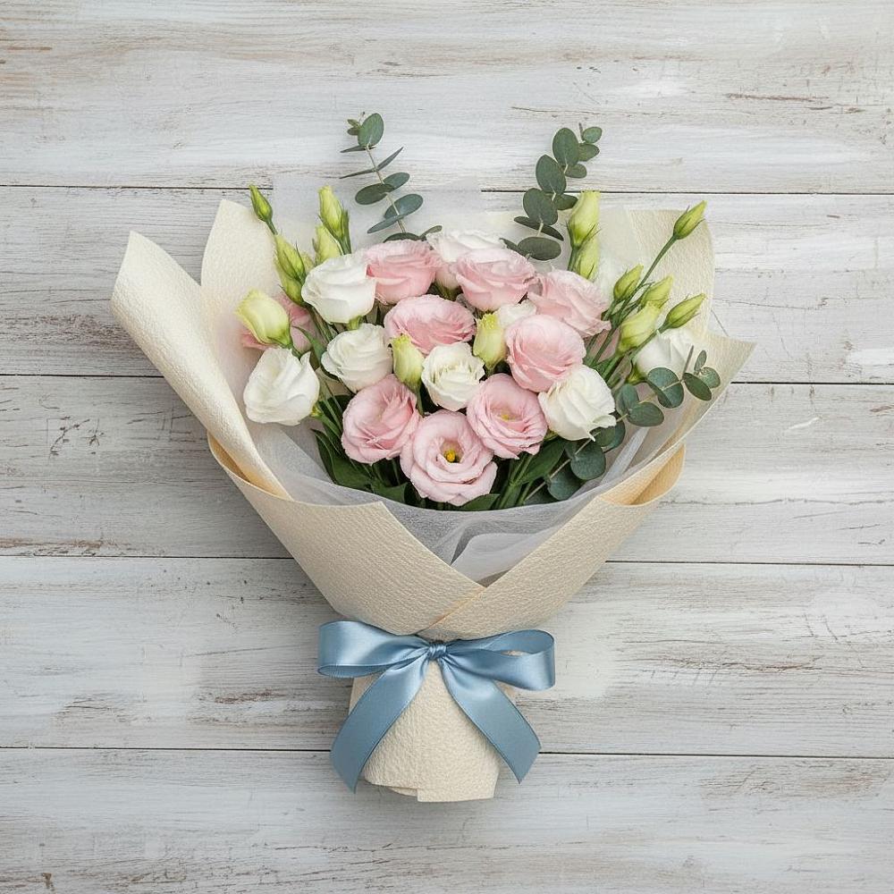 Букет цветов из: Лизиантусы в Бокино